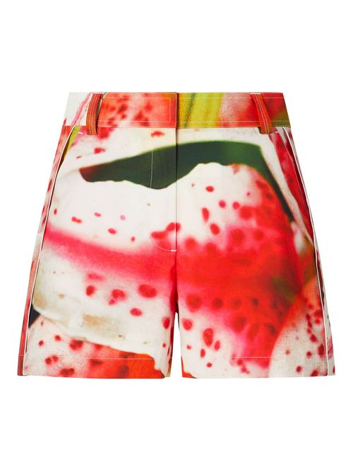 Tory Burch Camp floral-print shorts - Red