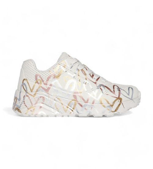 Skechers for woman/girl. 314067L Trainers Uno Lite Metallic Love beige (28), 3 to 5 cm, Laces, Casual, children's fashion