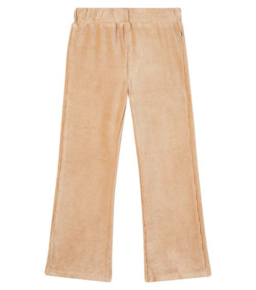 Ribbed-knit cotton-blend velvet leggings
