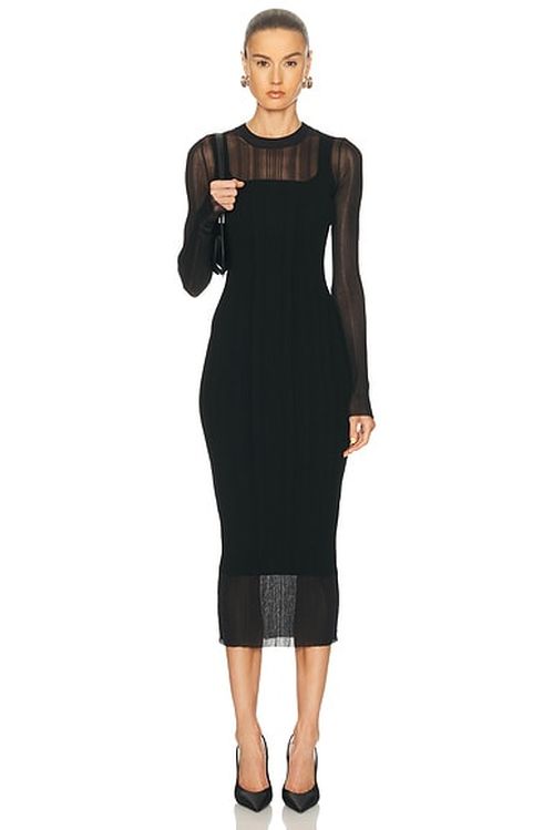 Sportmax Caro Knitted Dress in Black - Black. L also in