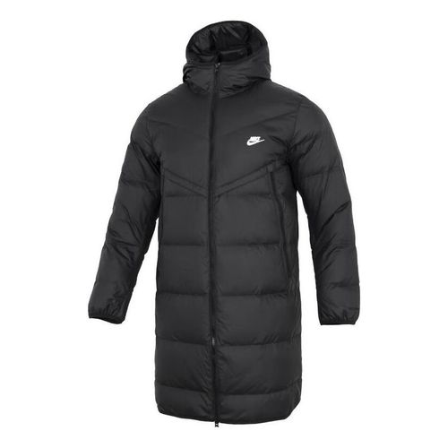 Hooded Puffer Long Coat 'Black'
