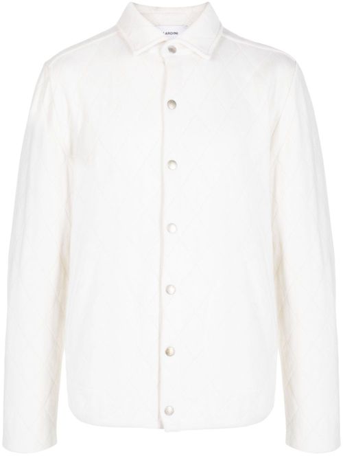 Pointelle-knit buttoned jacket - White