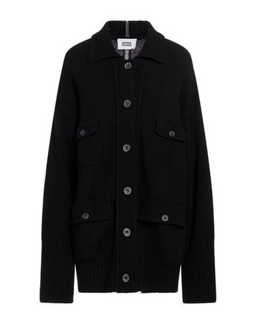 Woman Cardigan Black Size 12 Wool