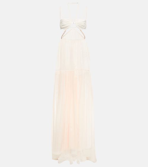 Bridal silk chiffon gown