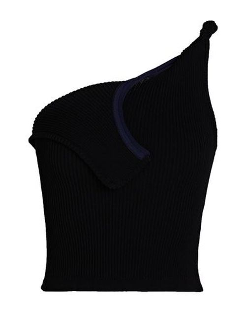 Woman Top Black Size 4 Viscose, Polyamide