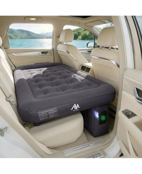 Car Air Mattress for Back Seat with Rechargeable Pump, Comfortable Travel Bed for Suv and Sedan Trips - Midnight slate