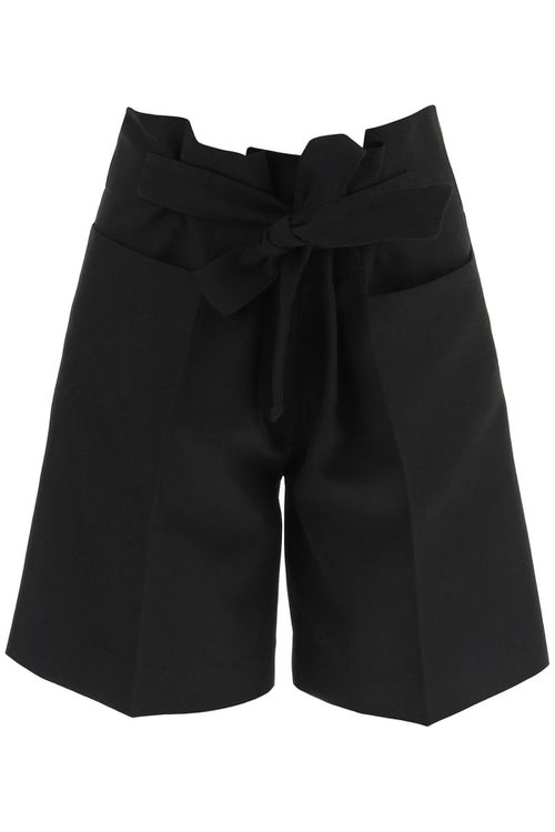 -Shorts In Misto Lana Con Cintura-Donna