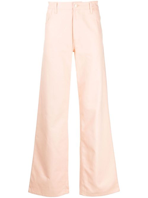 Straight-leg cotton trousers - Pink