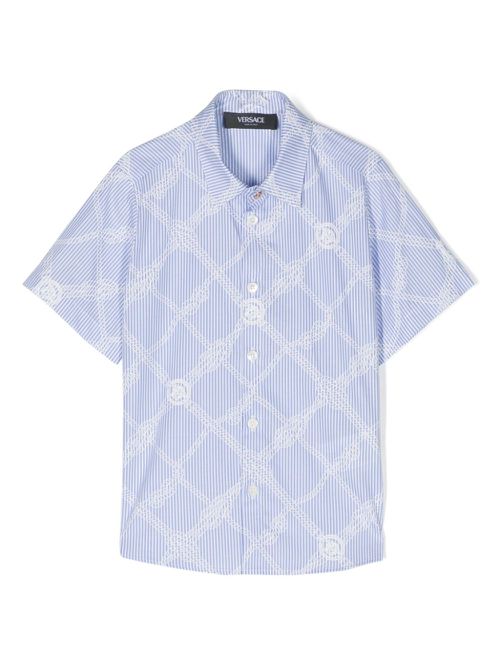 Nautical Medusa striped shirt - White