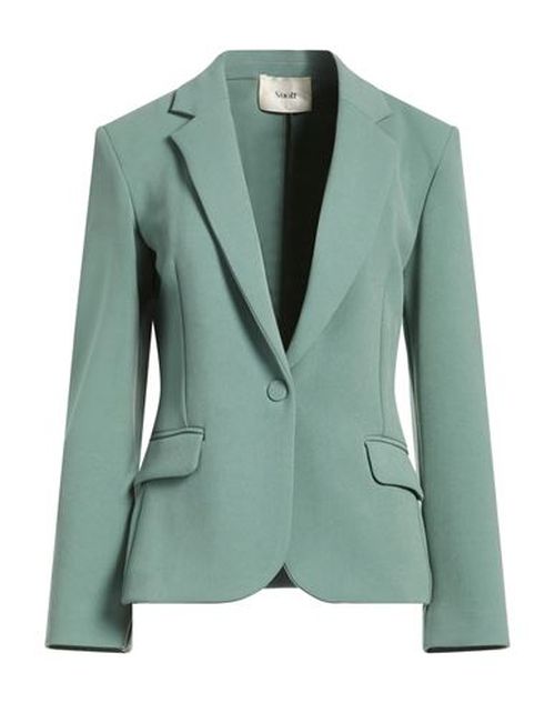 Woman Blazer Sage green Size 4 Polyester, Viscose, Elastane