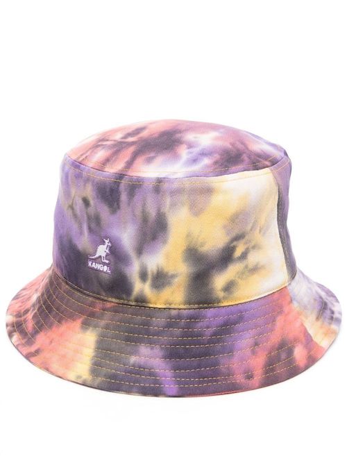 Embroidered-logo tie-dye bucket hat