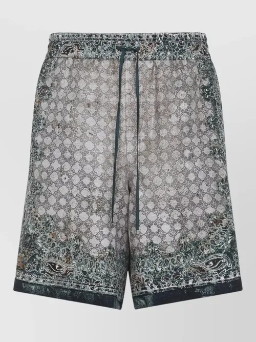 Amiri - bandana bermuda shorts knee length print