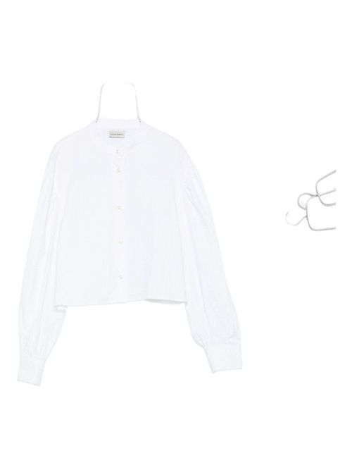 Button-cuffed blouse - White