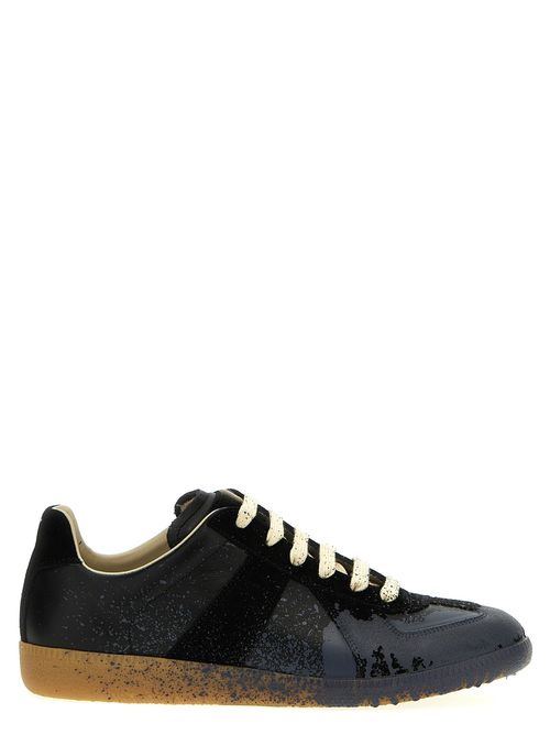 -Paint Replica Sneakers Bianco/Nero-Uomo