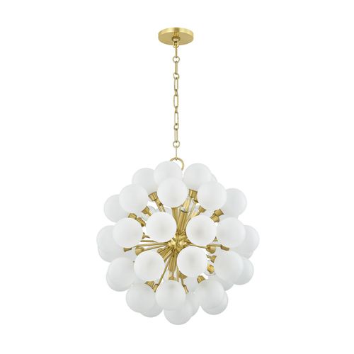 Aged Brass Chandelier from the Antoneta Collection