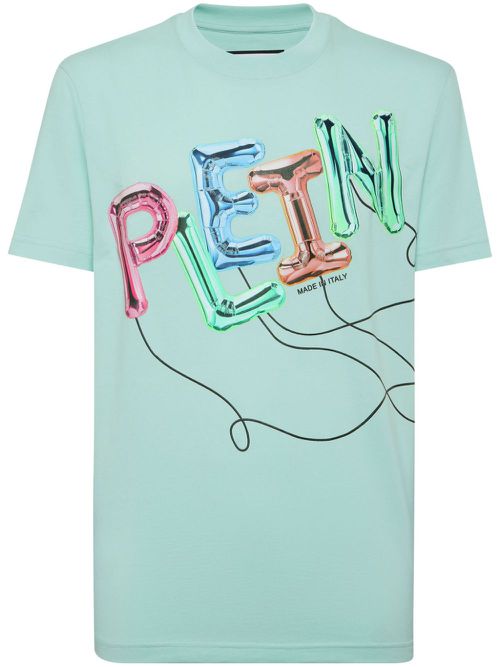 Logo-print cotton T-shirt - Blue