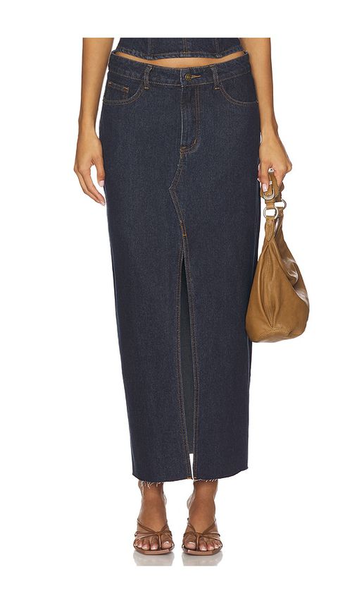 LIONESS Super Sweet Maxi Skirt in Indigo. L also in XXS, XS