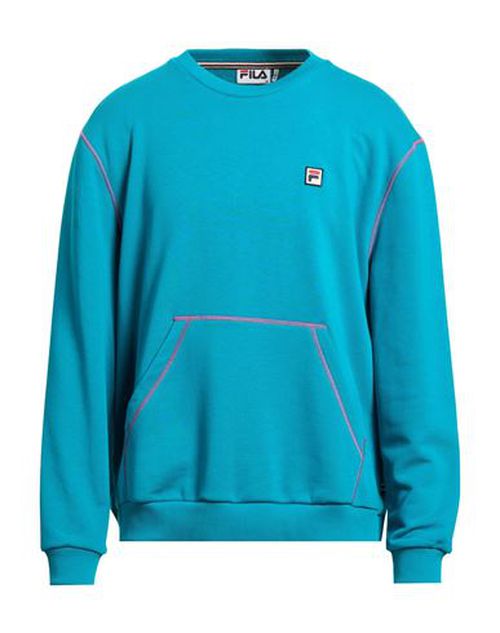Man Sweatshirt Turquoise Size L Cotton, Polyester