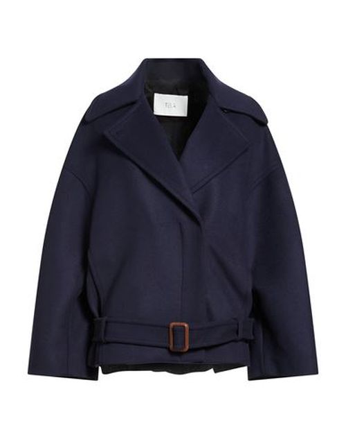 Woman Coat Navy Size 6 Virgin Wool, Polyamide
