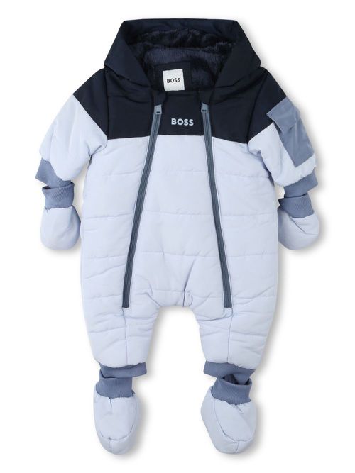 Printed padded snowsuit - Blue