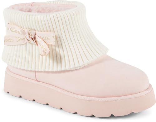 Juicy Couture Women’s Ankle Boots – Micro Suede Booties with Faux Fur Lining