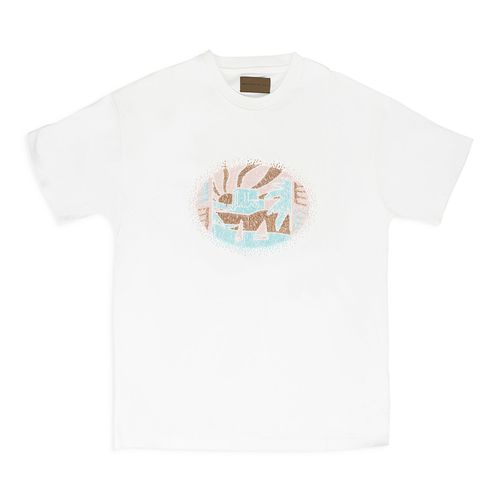 WHITE BEADED NILE RIVER T-SHIRT