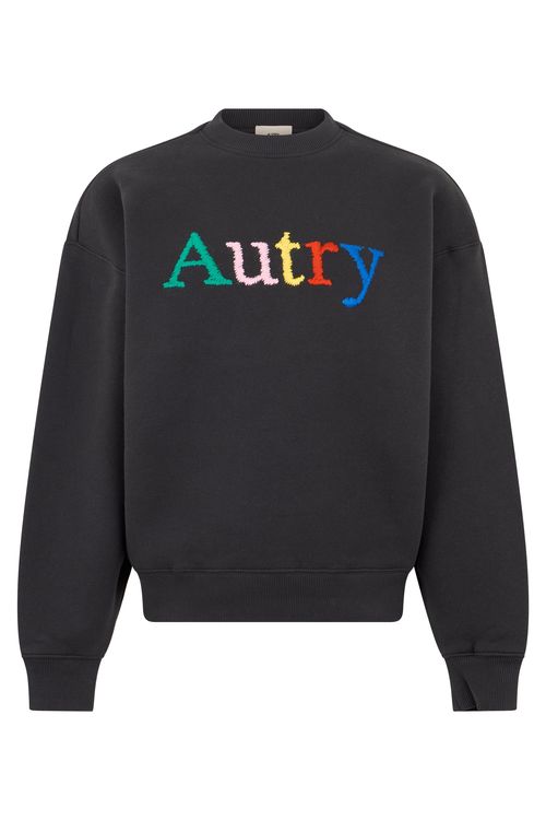 Women's Crewneck Sweatshirt with Embroidered Logo