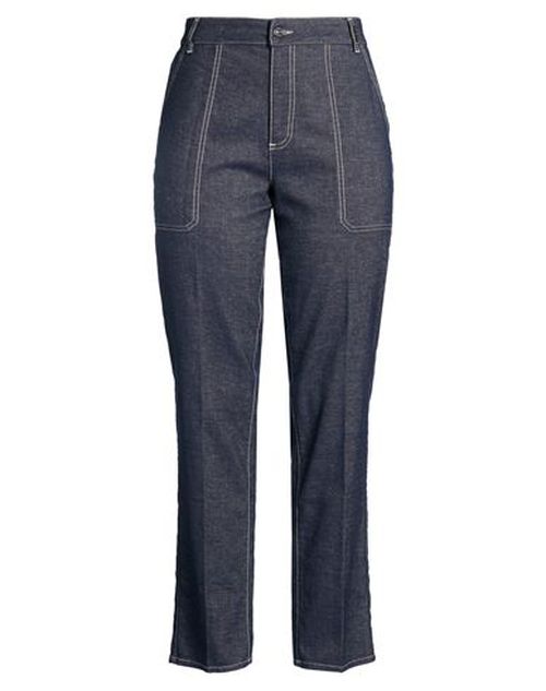 Woman Jeans Blue Size 14 Cotton, Linen, Elastane