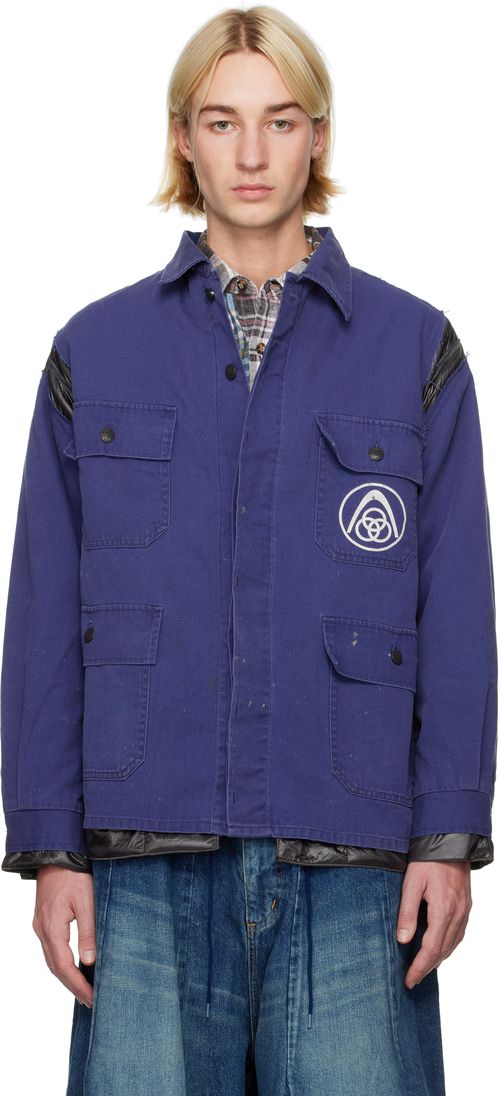 NEEDLES Blue Covered Jacket