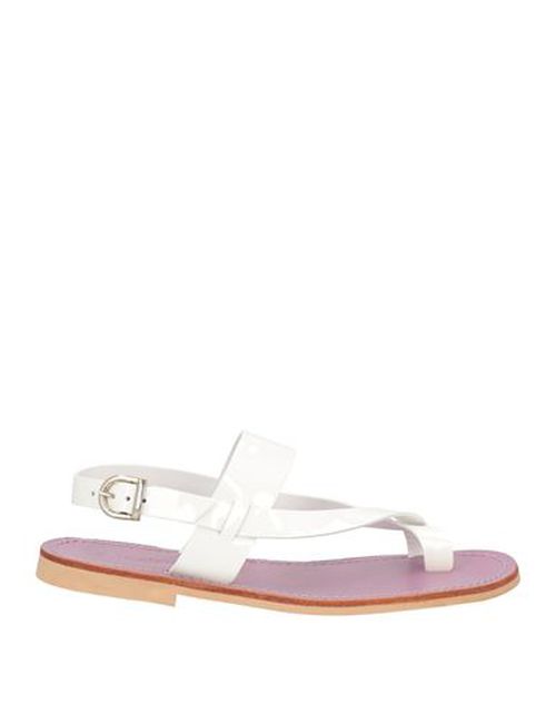 A. testoni Woman Toe strap sandals White