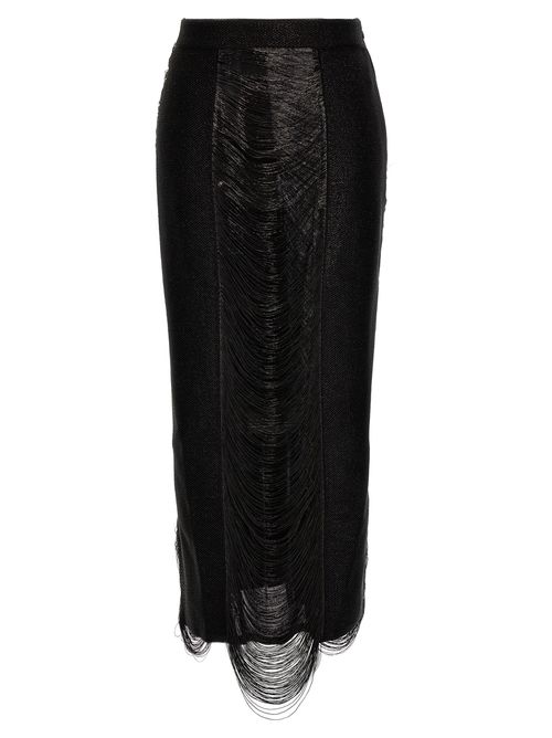 -Armor Stitch Skirt Gonne Nero-Donna