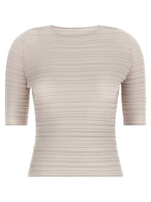 Jiggly Pleats Blouse — Beige