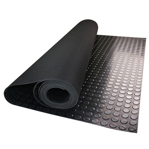 TEMU Livingandhome Thick Rubber Floor Mat Roll - Anti-slip Garage Matting For Workbench/workshop, Durable & Easy To Clean