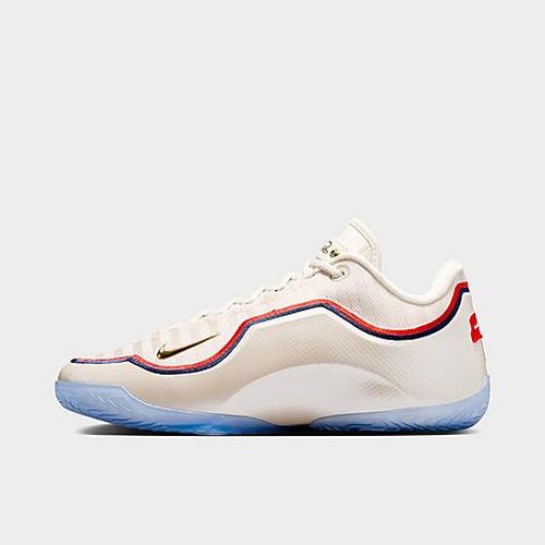 LeBron 23 Basketball Shoes in Pale Ivory/Metallic Gold/University Red