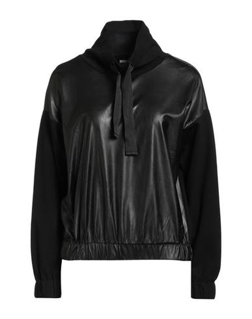 Woman Sweatshirt Black Size M Polyester, Polyurethane, Viscose, Polyamide, Elastane
