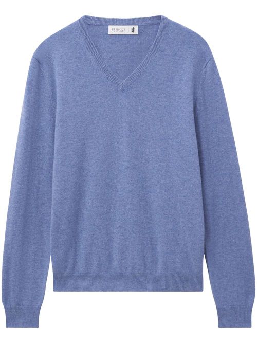 V-neck cashmere jumper - Blue