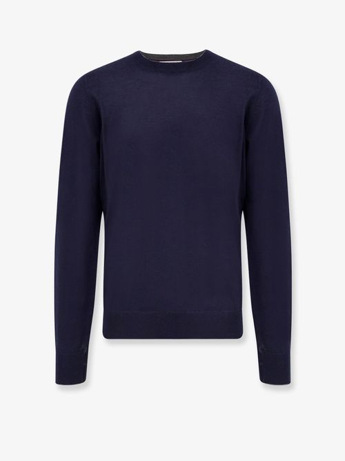 Cashmere Crew-Neck Sweater — Navy