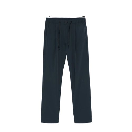 Elastane Blend Trousers — Navy