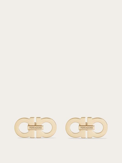 Women Double Gancini earrings Gold