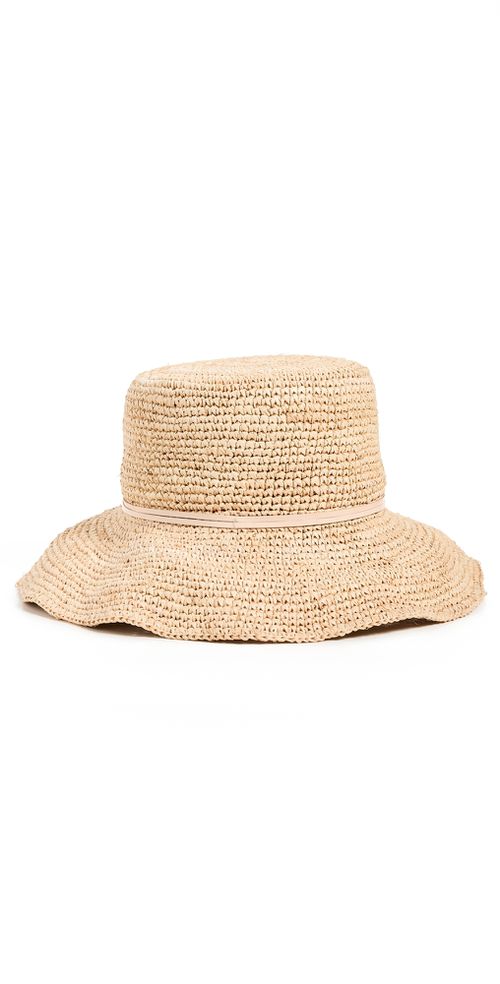 Betty Crochet Bucket Hat Natural/Tan One Size