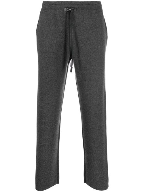 Mélange-effect cashmere track pants - Grey