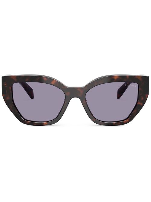 Tortoiseshell-effect cat-eye sunglasses - Brown