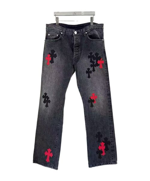 Black Red Cross Jeans