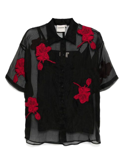 Flora patchwork shirt - Black