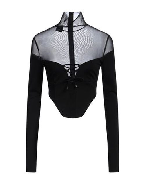Woman Top Black Size M Viscose, Polyamide, Elastane