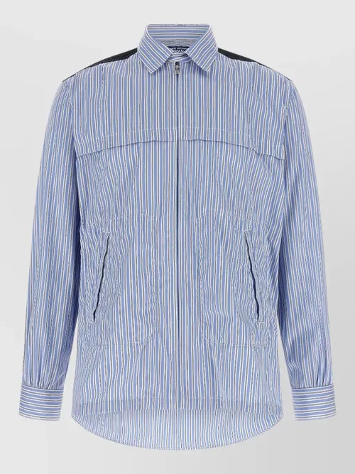 Junya Watanabe - denim panel shirt jacket button cuff