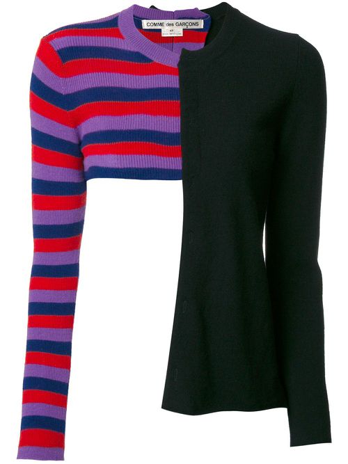2011 spliced cropped jumper - Black