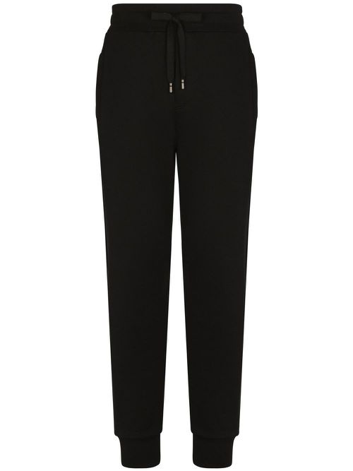 Logo-print cotton track pants - Black