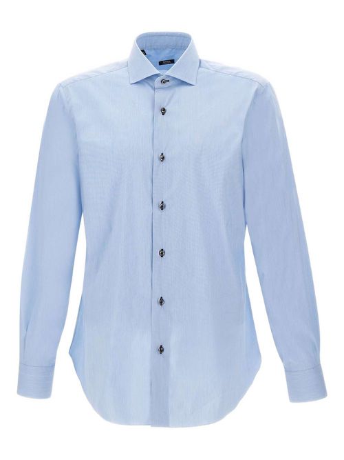 Cotton-blend shirt - Blue