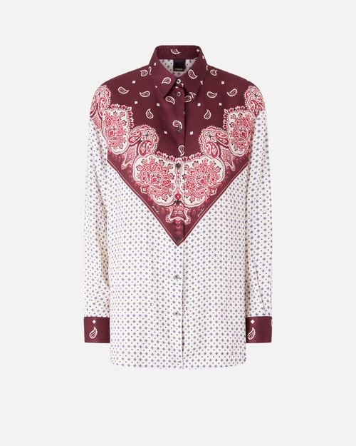 Shirt with tie motif and placed print - 36